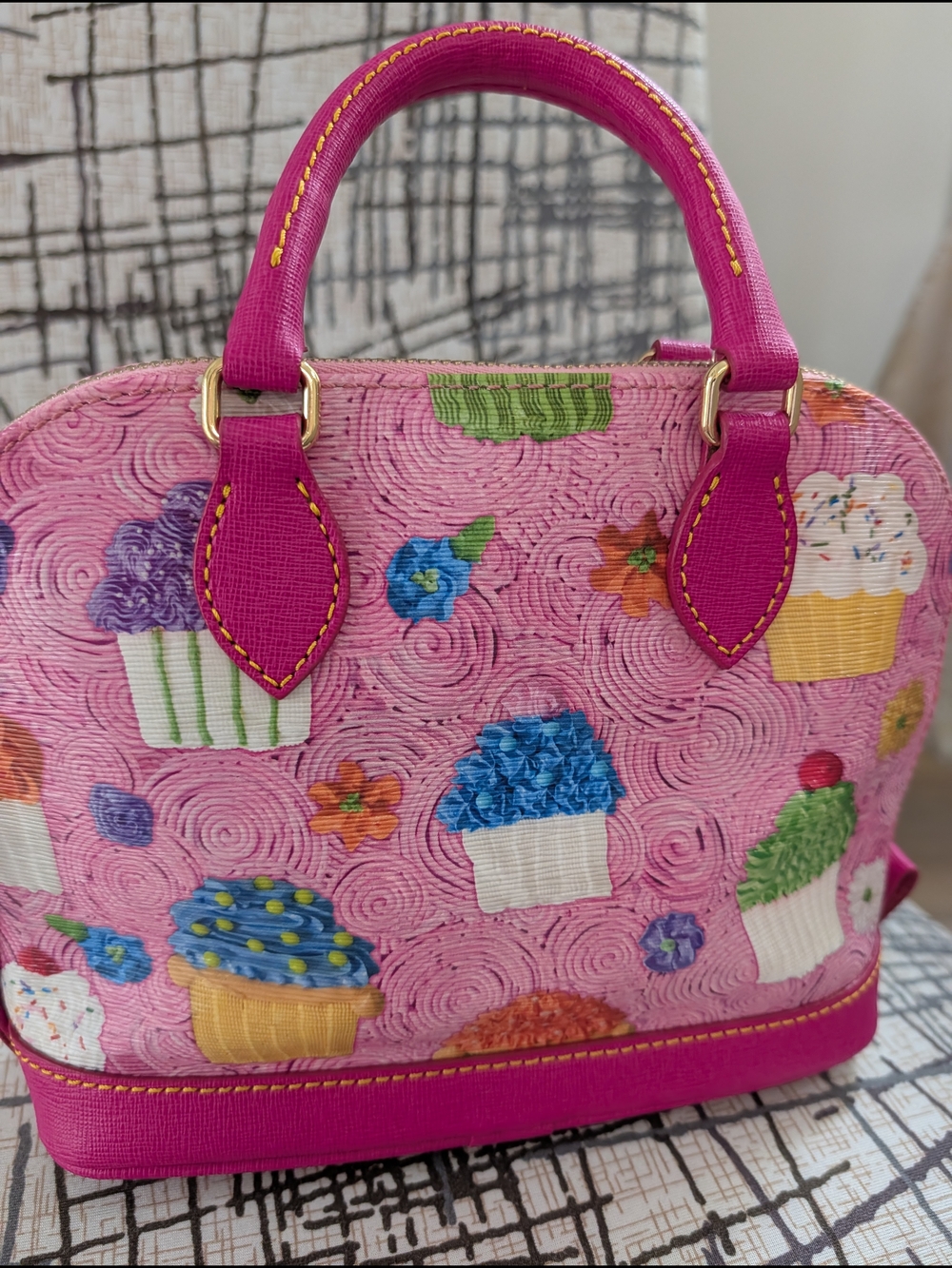 Dooney & Bourke Pink Cupcake Satchel - Playful Crossbody Bag - Picture 5 of 8